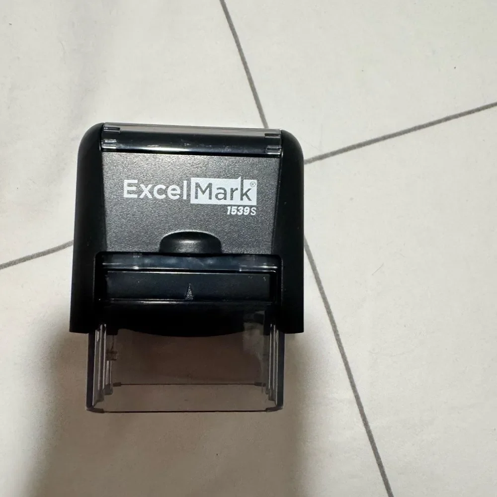 Black and Red Office Stamp